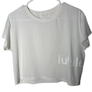 {EUC} Women's LULULEMON Crop Top White M